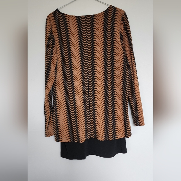 Alfani Tan Brown Rust Black Maternity Top Blouse - Picture 6 of 6